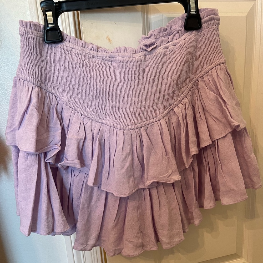 Purple Mini Ruffle Skirt